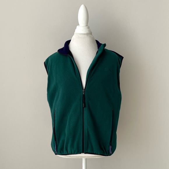 L.L. Bean Green and Navy Vest - Picture 2 of 8